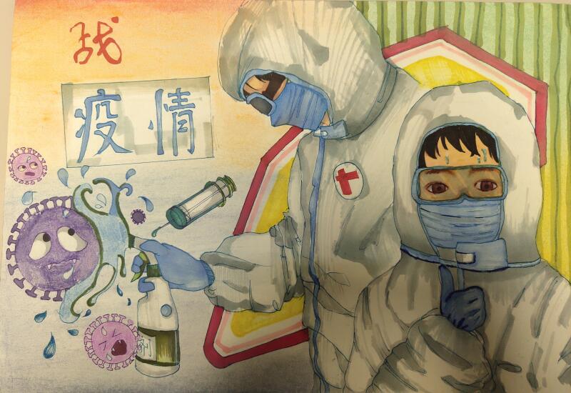 “疫情當(dāng)前，孩子們有‘畫’說”作品展播（三十五）