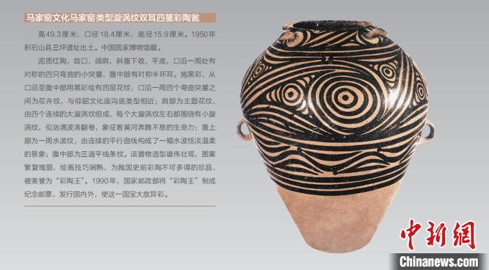 圖為“彩陶王”展板?！∨R夏州融媒體供圖