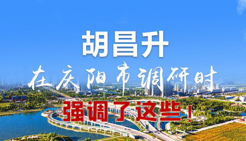 圖解|胡昌升在慶陽市調(diào)研時強(qiáng)調(diào)了這些！