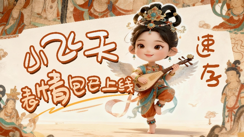 【何以中國·壁畫里的中國】小飛天表情包已上線，速存！