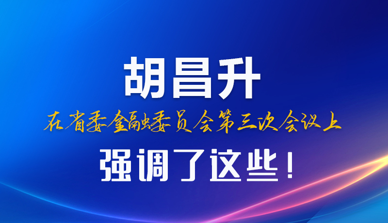 圖解|胡昌升在省委金融委員會(huì)第三次會(huì)議上強(qiáng)調(diào)了這些！